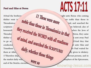 Acts 17:11 They Searched The Scriptures Daily (pink)